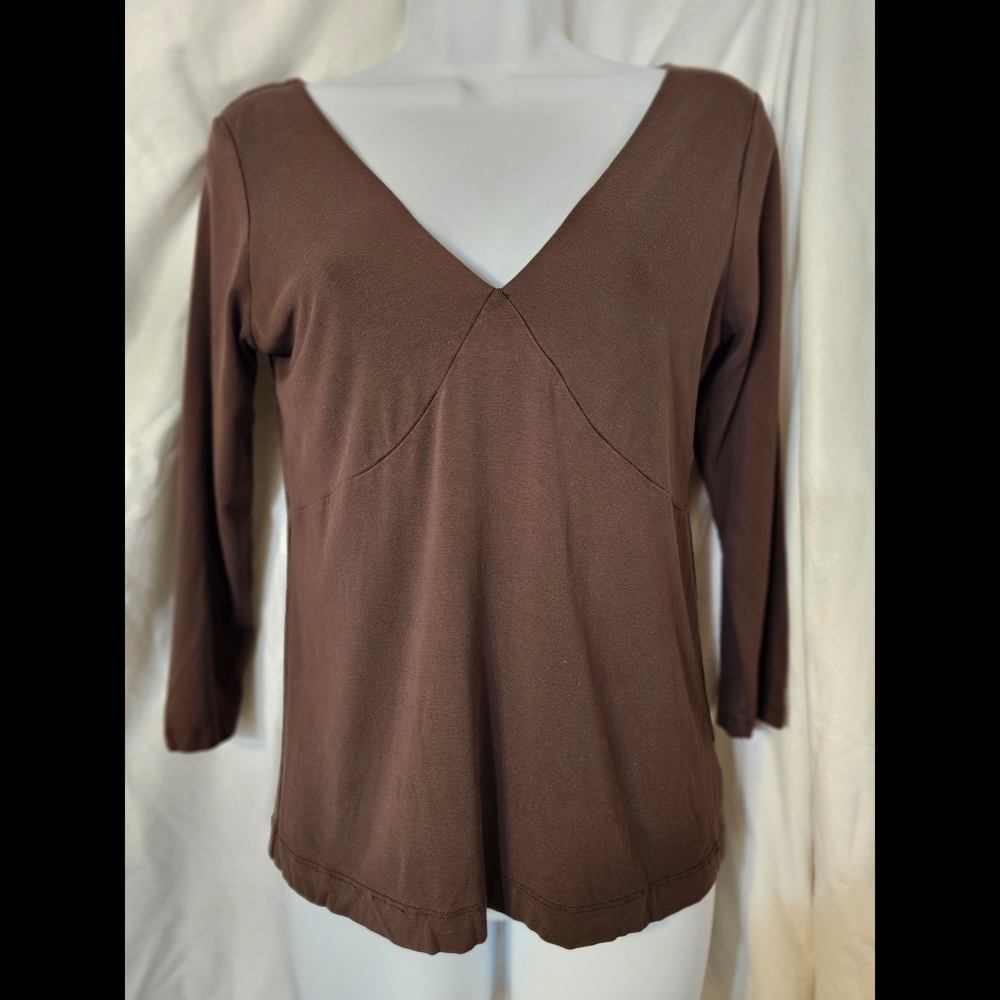 Banana Republic Rich Brown Stretch Top- Med